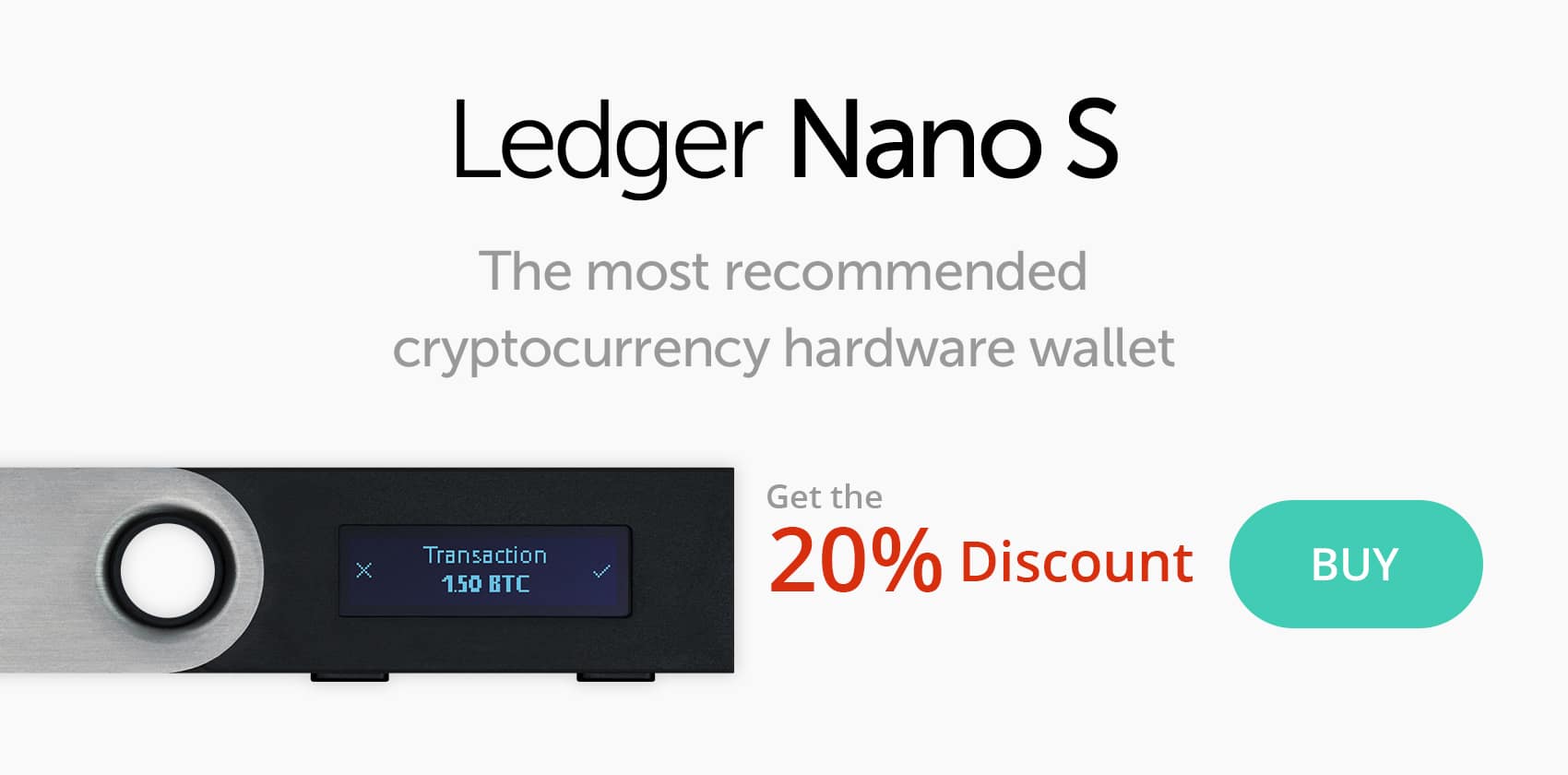 Ledger Nano S Is Knocking Off 20% of Its Price!