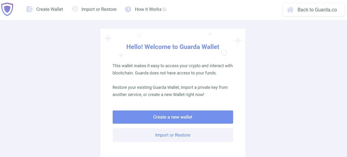 Guarda Wallet site